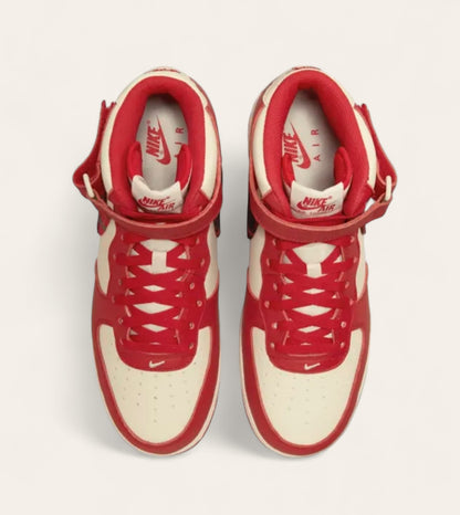 Nike Air Force 1 Mid ‘07 LX Plaid Cream Red