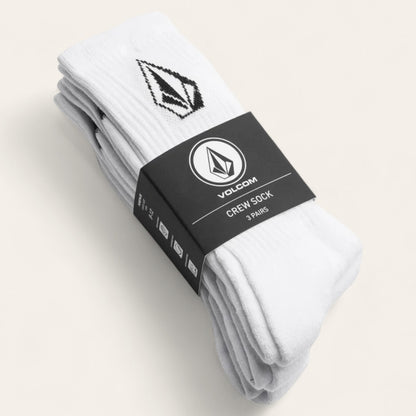 Calcetines Volcom  Full Stone 3 Unidades White