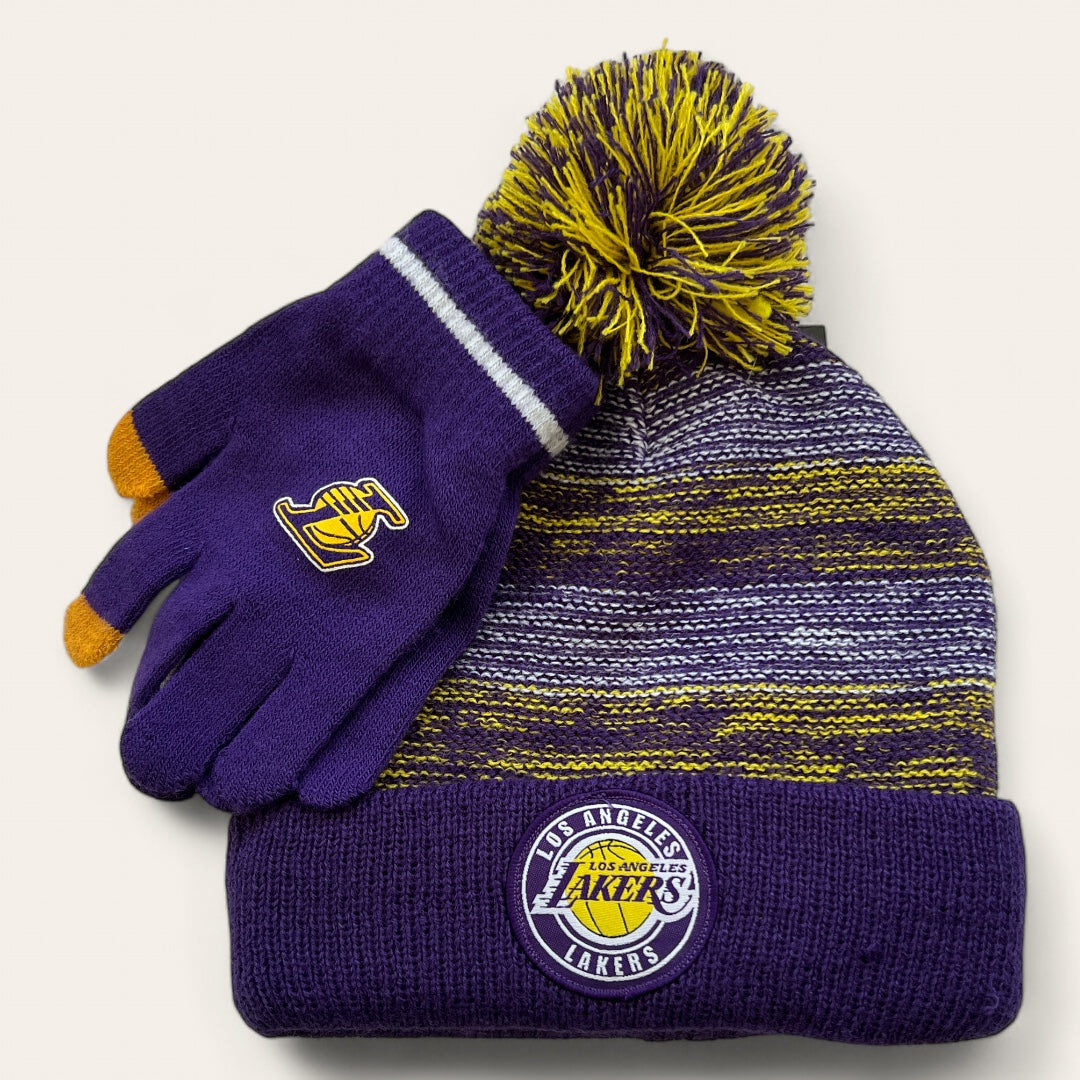 Set Gorro de lana más Guante Ultra game “Lakers”